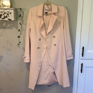 NWOT light pink trench White|Black